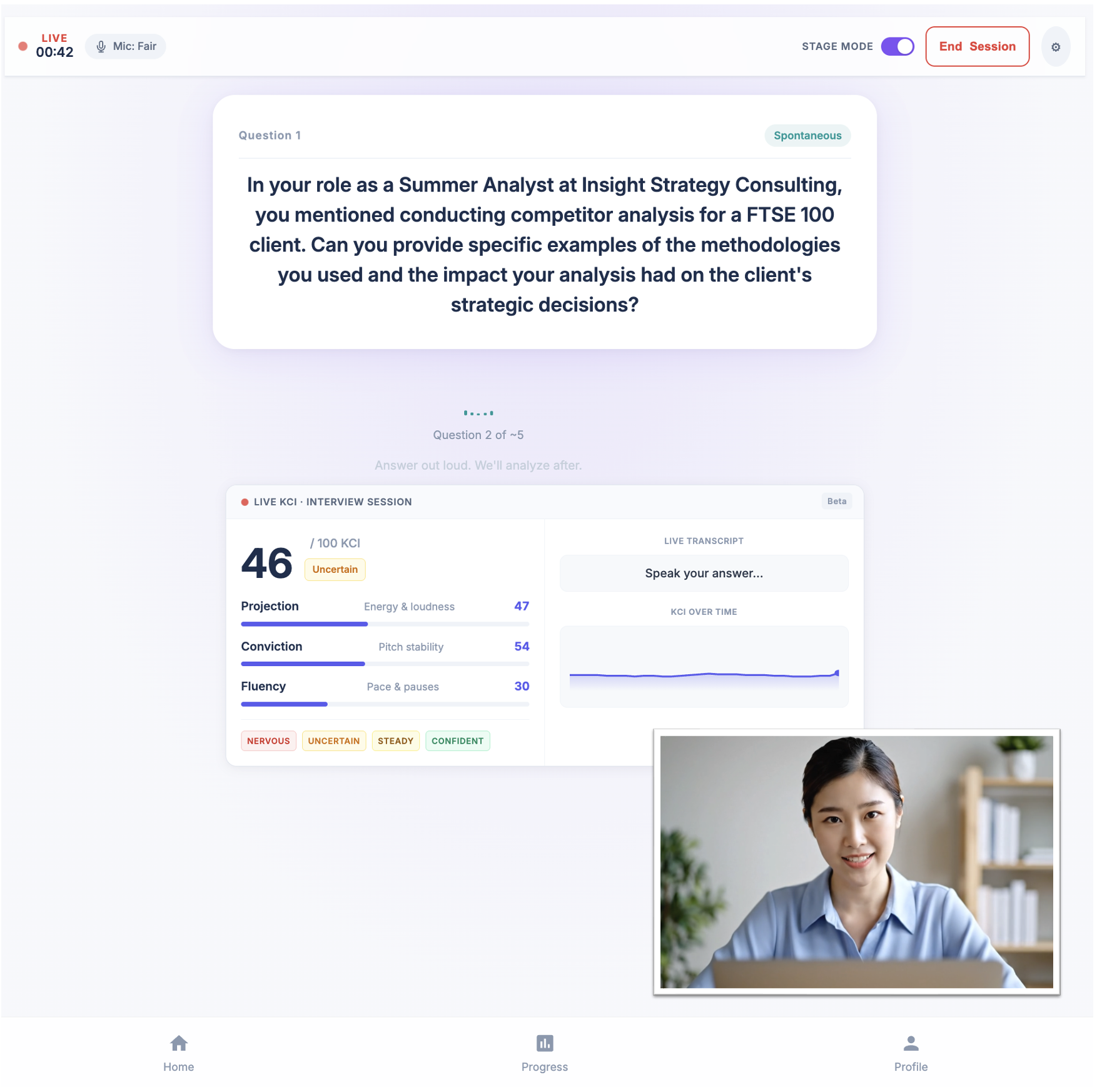 KouLi in action — live session